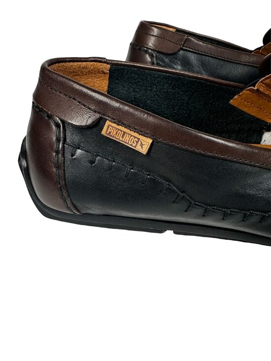 Pikolinos Conil M1S-3193C1 Mens Loafers Size 43 Black Brown Leather Slip On